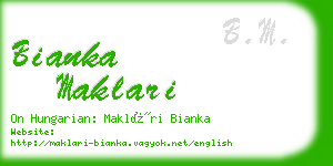 bianka maklari business card